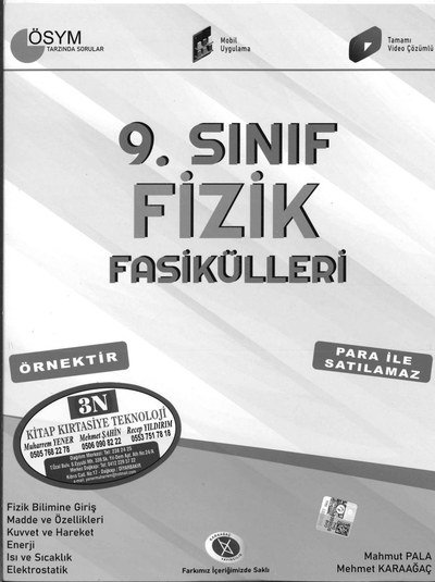 FİZİK FASİKÜLLERİ ÖSYM TARZINDA SORULAR Limon Fotokopi