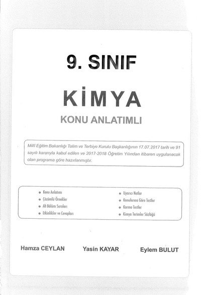 KİMYA KONU ANLATIMLI Limon Fotokopi