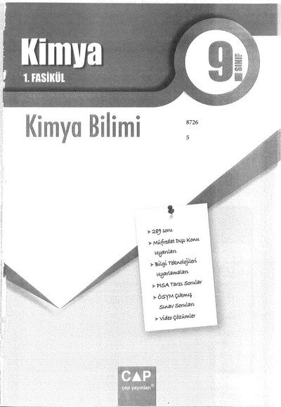 KİMYA 1. FASİKÜL KİMYA BİLİMİ Limon Fotokopi