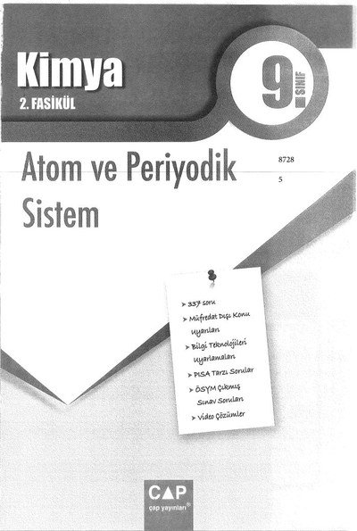 KİMYA 2. FASİKÜL ATOM VE PERİYODİK SİSTEM