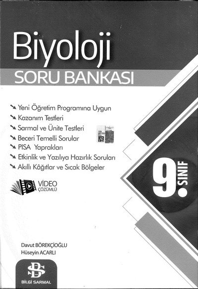 BİYOLOJİ SORU BANKASI VİDEO ÇÖZÜMLÜ