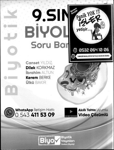BİYOLOJİ SORU BANKASI BİYOTİK Limon Fotokopi