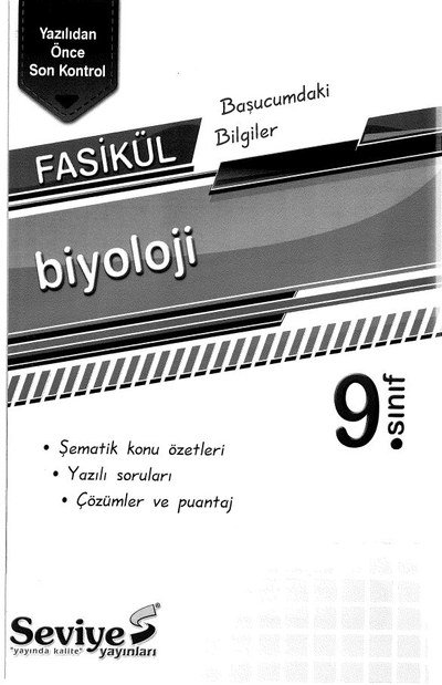 FASİKÜL BAŞUCUMDAKİ BİLGİLER BİYOLOJİ ŞEMATİK KONU ÖZETLERİ Limon Fotokopi