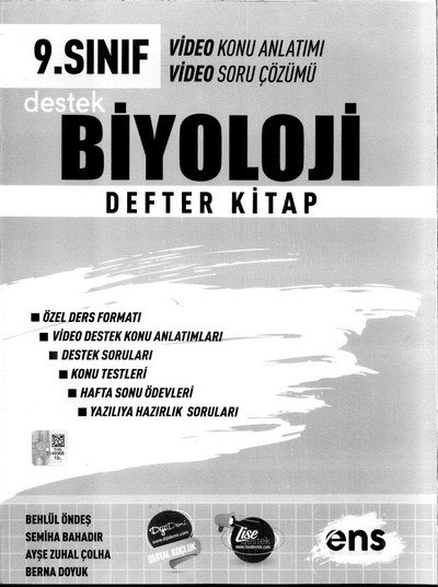 BİYOLOJİ DEFTER KİTAP KONU ANLATIMI SORU ÇÖZÜMÜ Limon Fotokopi