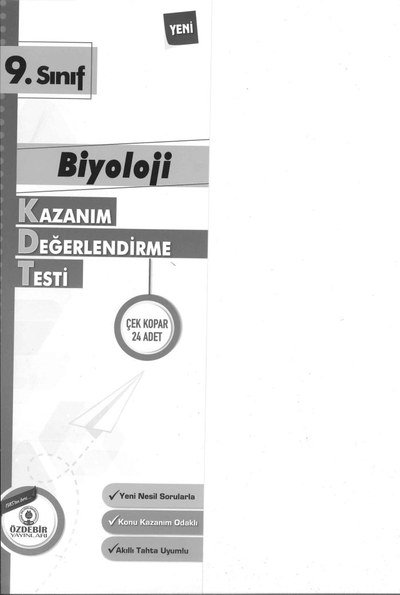 BİYOLOJİ KAZANIM DEĞERLENDİRME TESTİ ÇEK KOPAR 24 ADET