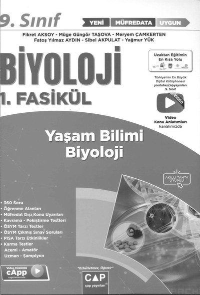 BİYOLOJİ 1. FASİKÜL YAŞAM BİLİMİ BİYOLOJİ Limon Fotokopi