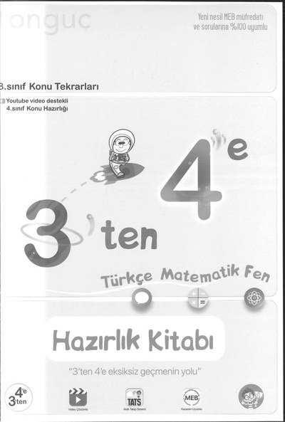 3'TEN 4'E HAZIRLIK KİTABI