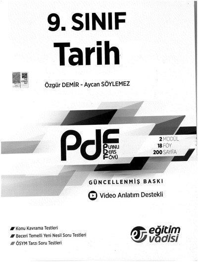 TARİH PLANLI DERS FÖYÜ GÜNCELLENMİŞ BASKI