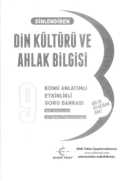 DİN KÜLTÜRÜ VE AHLAK BİLGİSİ KONU ANLATIMLI ETKİNLİKLİ SORU BANKASI Limon Fotokopi