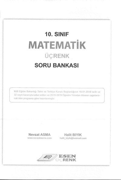 MATEMATİK ÜÇRENK SORU BANKASI Limon Fotokopi