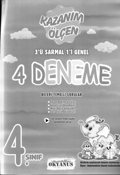 KAZANIM ÖLÇEN 4 DENEME Limon Fotokopi