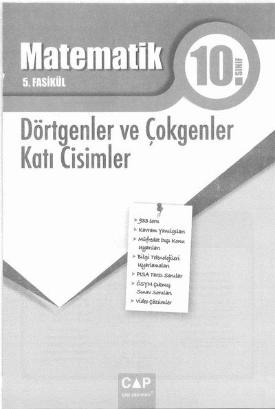 MATEMATİK 5. FASİKÜL DÖRTGENLER VE ÇOKGENLER KATI CİSİMLER Limon Fotokopi