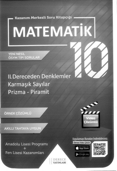 MATEMATİK 2. DERECEDEN DENKLEMLER KARMAŞIK SAYILAR PRİZMA PİRAMİT