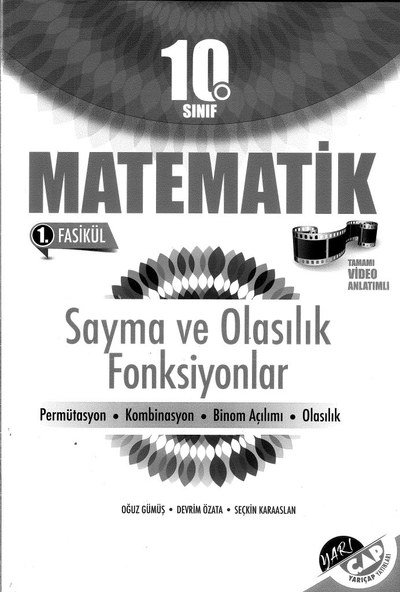 MATEMATİK 1. FASİKÜL SAYMA VE OLASILIK FONKSİYONLAR Limon Fotokopi