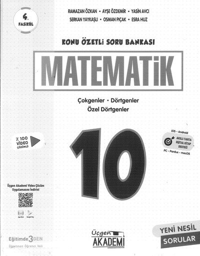 KONU ÖZETLİ SORU BANKASI MATEMATİK ÇOKGENLER DÖRTGENLER ÖZEL DÖRTGENLER Limon Fotokopi