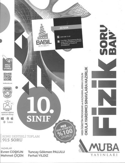 FİZİK SORU BANKASI OKULA YARDIMCI SINAVLARA HAZIRLIK Limon Fotokopi