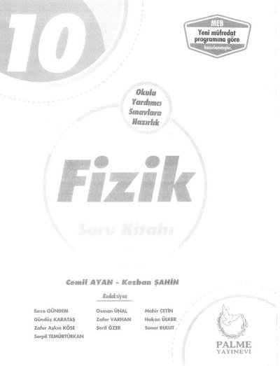 FİZİK SORU KİTABI OKULA YARDIMCI SINAVLARA HAZIRLIK