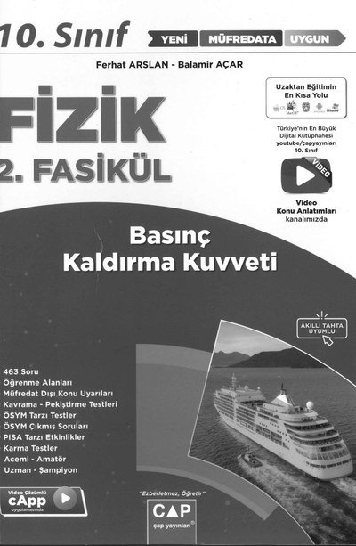 FİZİK 2. FASİKÜL BASINÇ VE KALDIRMA KUVVETİ