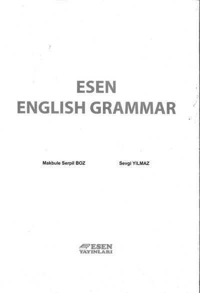 ESEN ENGLISH GRAMMAR Limon Fotokopi