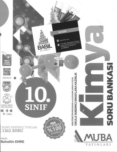 KONU DESTEKLİ TOPLAM 1262 SORU KİMYA Limon Fotokopi