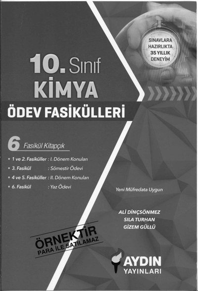 KİMYA ÖDEV FASİKÜLLERİ 6 FASİKÜL KİTAPÇIK Limon Fotokopi