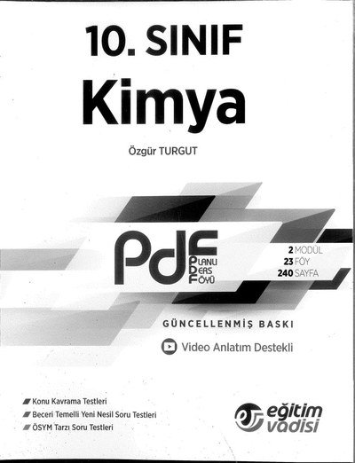 KİMYA PLANLI DERS FÖYÜ