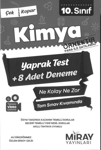 KİMYA YAPRAK TEST +8 ADET DENEME Limon Fotokopi
