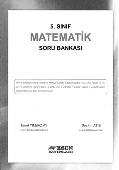 MATEMATİK SORU BANKASI Limon Fotokopi
