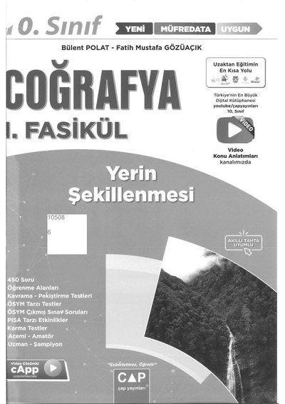 COĞRAFYA 1. FASİKÜL YERİN ŞEKİLLENMESİ Limon Fotokopi