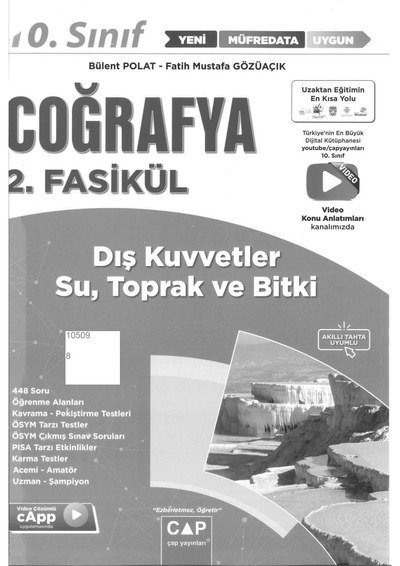 COĞRAFYA 2. FASİKÜL DIŞ KUVVETLER SU TOPRAK VE BİTKİ