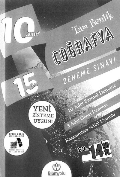 15 ADET COĞRAFYA DENEME SINAVI TAM BENLİK