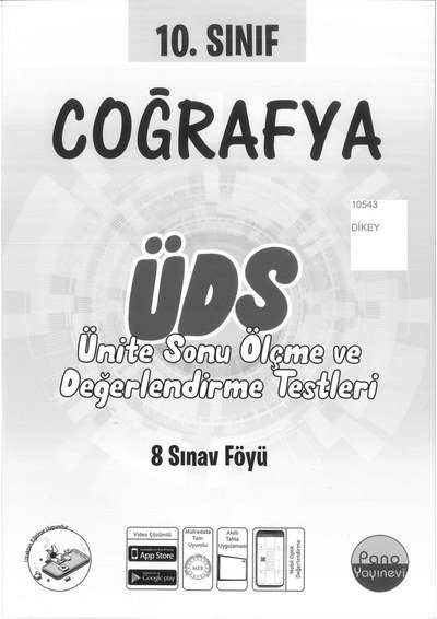 COĞRAFYA ÜNİTE SONU ÖLÇME VE DEĞERLENDİRME TESTLERİ