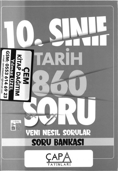 TARİH 860 SORU YENİ NESİL SORULAR SORU BANKASI Limon Fotokopi