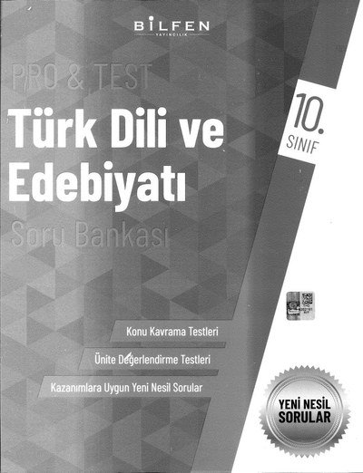 PRO & TEST TÜRK DİLİ VE EDEBİYATI SORU BANKASI Limon Fotokopi