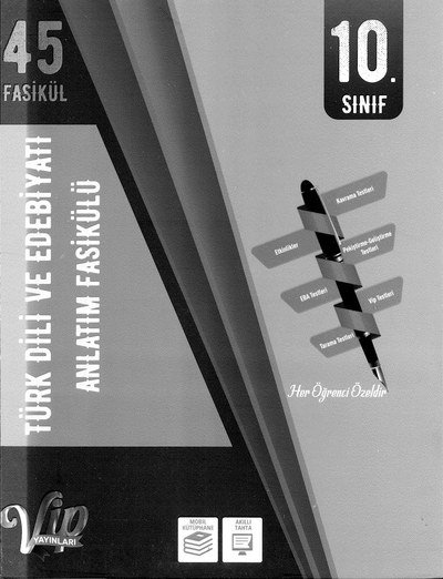 TÜRK DİLİ VE EDEBİYATI ANLATIM FASİKÜLÜ 45 FASİKÜL Limon Fotokopi
