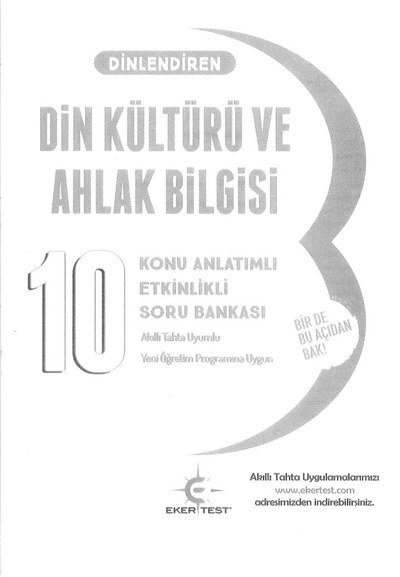 DİN KÜLTÜRÜ VE AHLAK BİLGİSİ KONU ANLATIMLI ETKİNLİKLİ SORU BANKASI