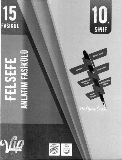 FELSEFE ANLATIM FASİKÜLÜ 15 FASİKÜL Limon Fotokopi