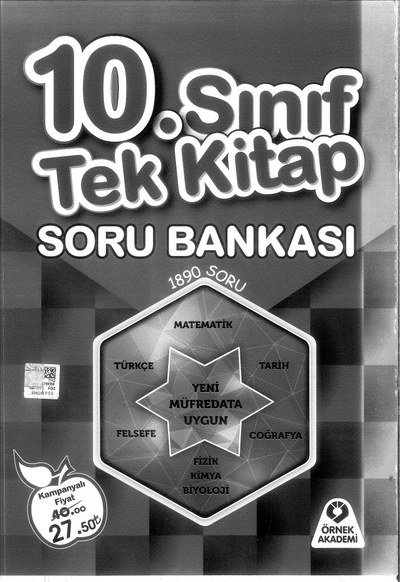 TEK KİTAP SORU BANKASI Limon Fotokopi