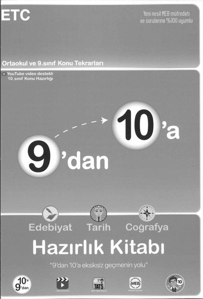 9'DAN 10'A HAZIRLIK KİTABI ETC Limon Fotokopi