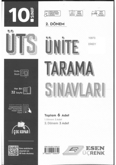 ÜNİTE TARAMA SINAVLARI 2. DÖNEM Limon Fotokopi