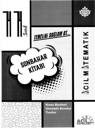 SONBAHAR KİTABI TEMELİNİ SAĞLAM AT ACİL MATEMATİK Limon Fotokopi