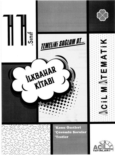 İLKBAHAR KİTABI TEMELİNİ SAĞLAM AT ACİL MATEMATİK Limon Fotokopi
