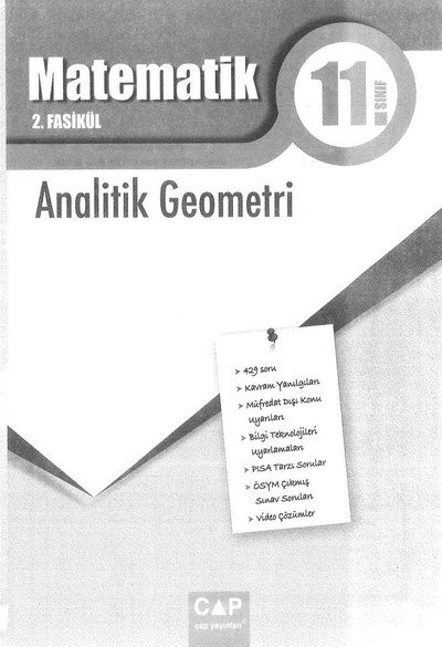 MATEMATİK 2. FASİKÜL ANALİTİK GEOMETRİ