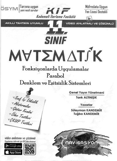 MATEMATİK FONKSİYONLARDA UYGULAMALAR PARABOL DENKLEM VE EŞİTSİZLİK SİSTEMLERİ Limon Fotokopi