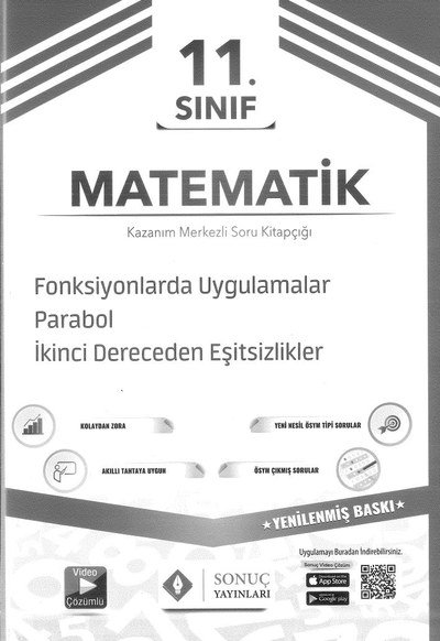 MATEMATİK SORU KİTAPÇIĞI FONKSİYONLARDA UYGULAMALAR PARABOL 2. DERECEDEN EŞİTSİZLİKLER Limon Fotokopi