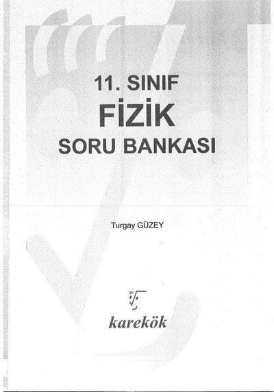 FİZİK SORU BANKASI Limon Fotokopi