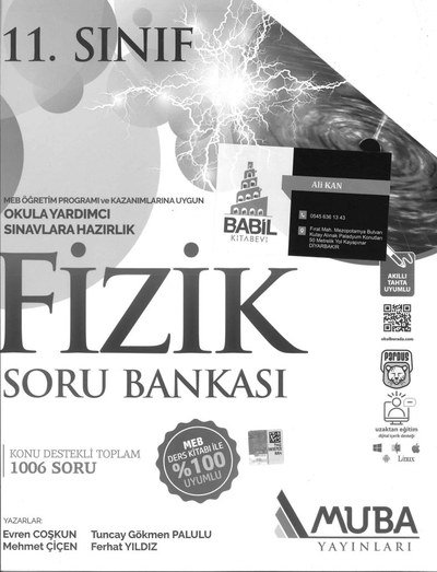 FİZİK SORU BANKASI KONU DESTEKLİ TOPLAM 1006 SORU Limon Fotokopi