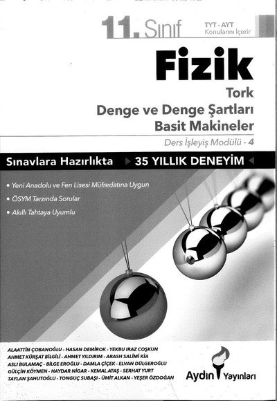 FİZİK TORK DENGE VE DENGE ŞARTLARI BASİT MAKİNELER Limon Fotokopi