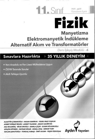 FİZİK MANYETİZMA ELEKTROMANYETİK İNDÜKLEME ALTERNATİF AKIL VE TANSFORMATÖRLER Limon Fotokopi