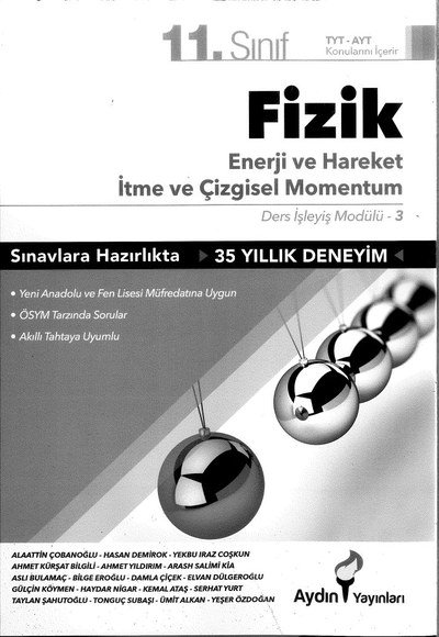 FİZİK ENERJİ VE HAREKET İTME VE ÇİZGİSEL MOMENTUM Limon Fotokopi